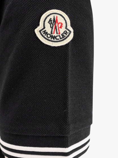 Moncler Cotton Polo Shirt With Contrasting Profiles