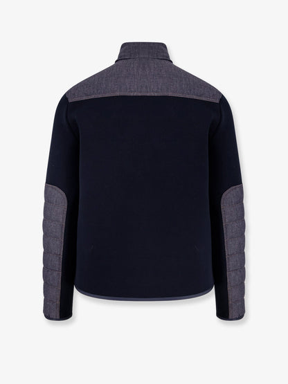 Moncler Stretch Cotton Cardigan With Padding On Thefront