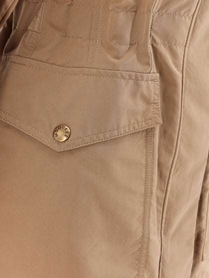 Moncler Nades Water Repellent Fabric Parka With Iconic Lateral Logo Patch