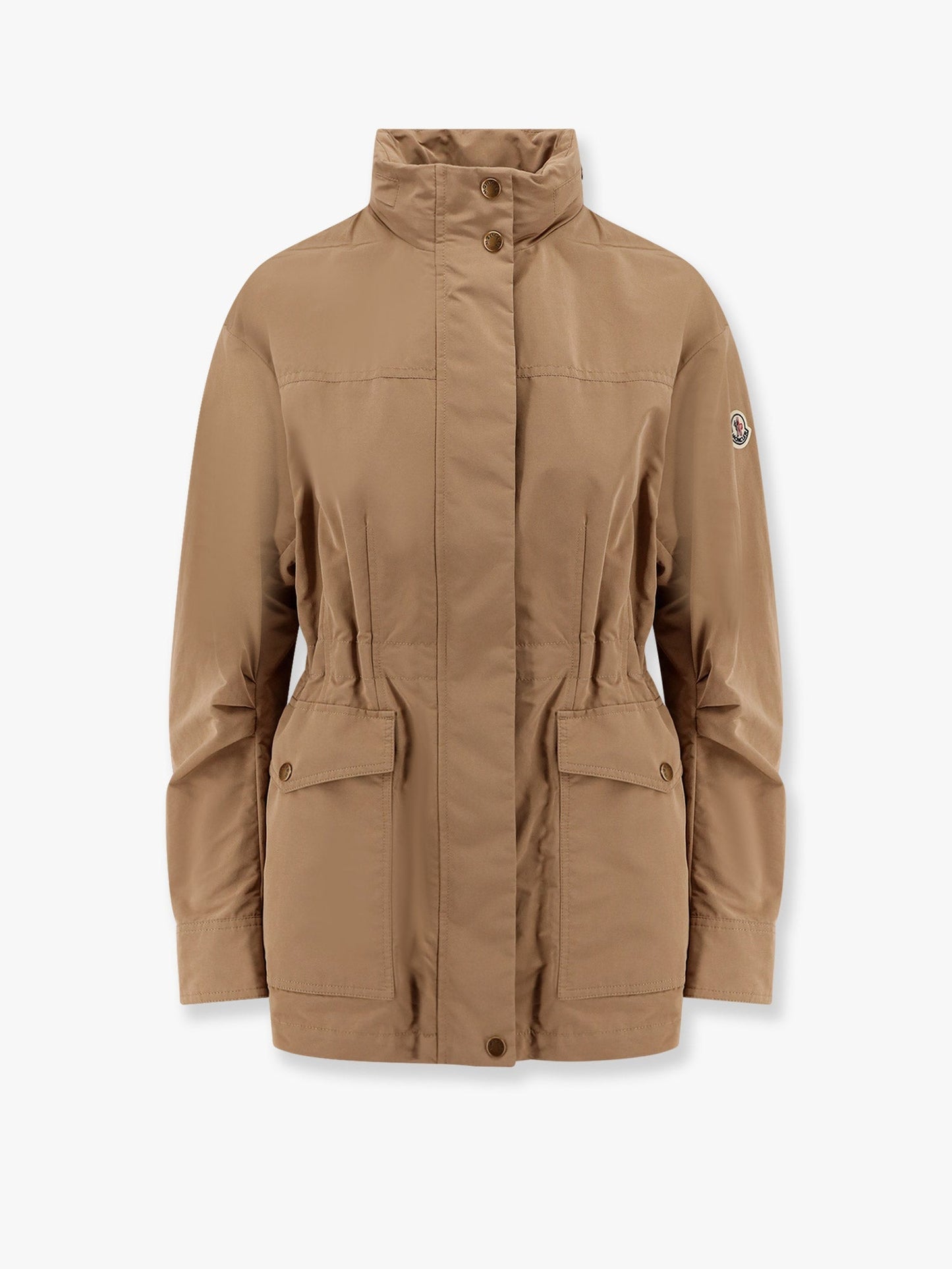 Moncler Nades Water Repellent Fabric Parka With Iconic Lateral Logo Patch