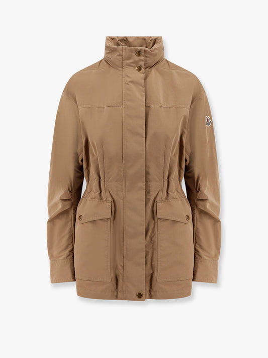 Moncler Nades Water Repellent Fabric Parka With Iconic Lateral Logo Patch
