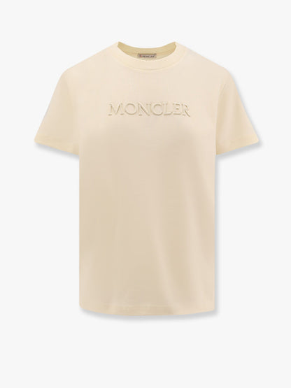 Moncler Biologic Cotton T Shirt With Embroidered Logo