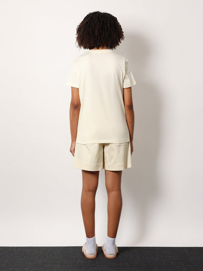 Moncler Biologic Cotton T Shirt With Embroidered Logo
