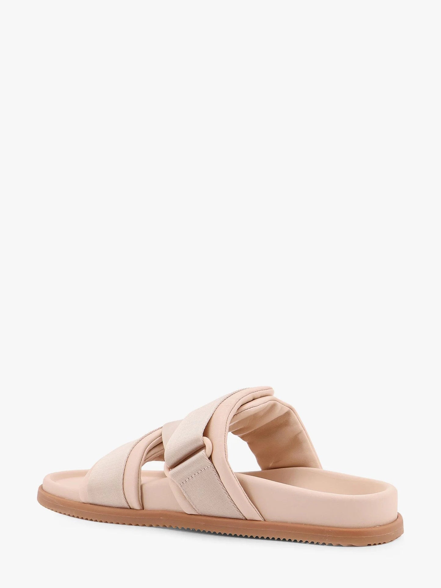 MONCLER - Mon summer leather sandals with nylon details