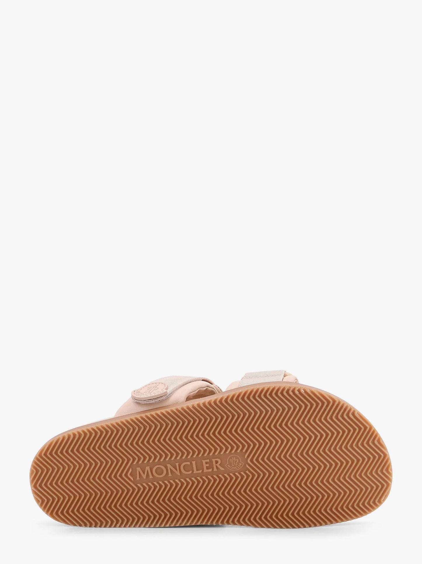 MONCLER - Mon summer leather sandals with nylon details