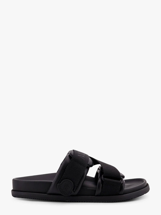 Moncler Mon Summer Leather Sandals With Nylon Details
