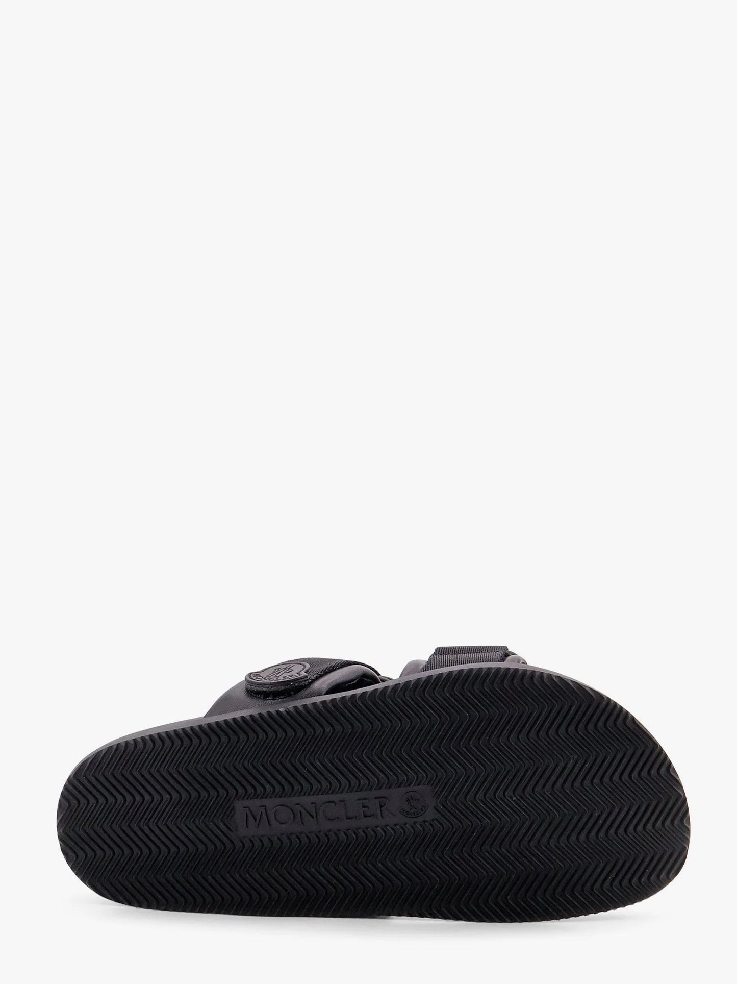 MONCLER - Mon summer leather sandals with nylon details