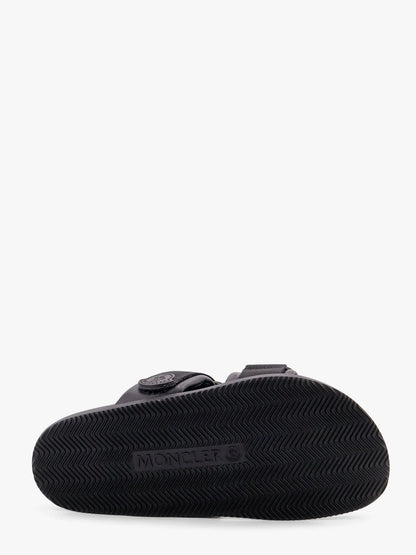 MONCLER - Mon summer leather sandals with nylon details