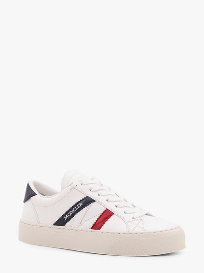 MONCLER - Monaco2 leather sneakers with logo print