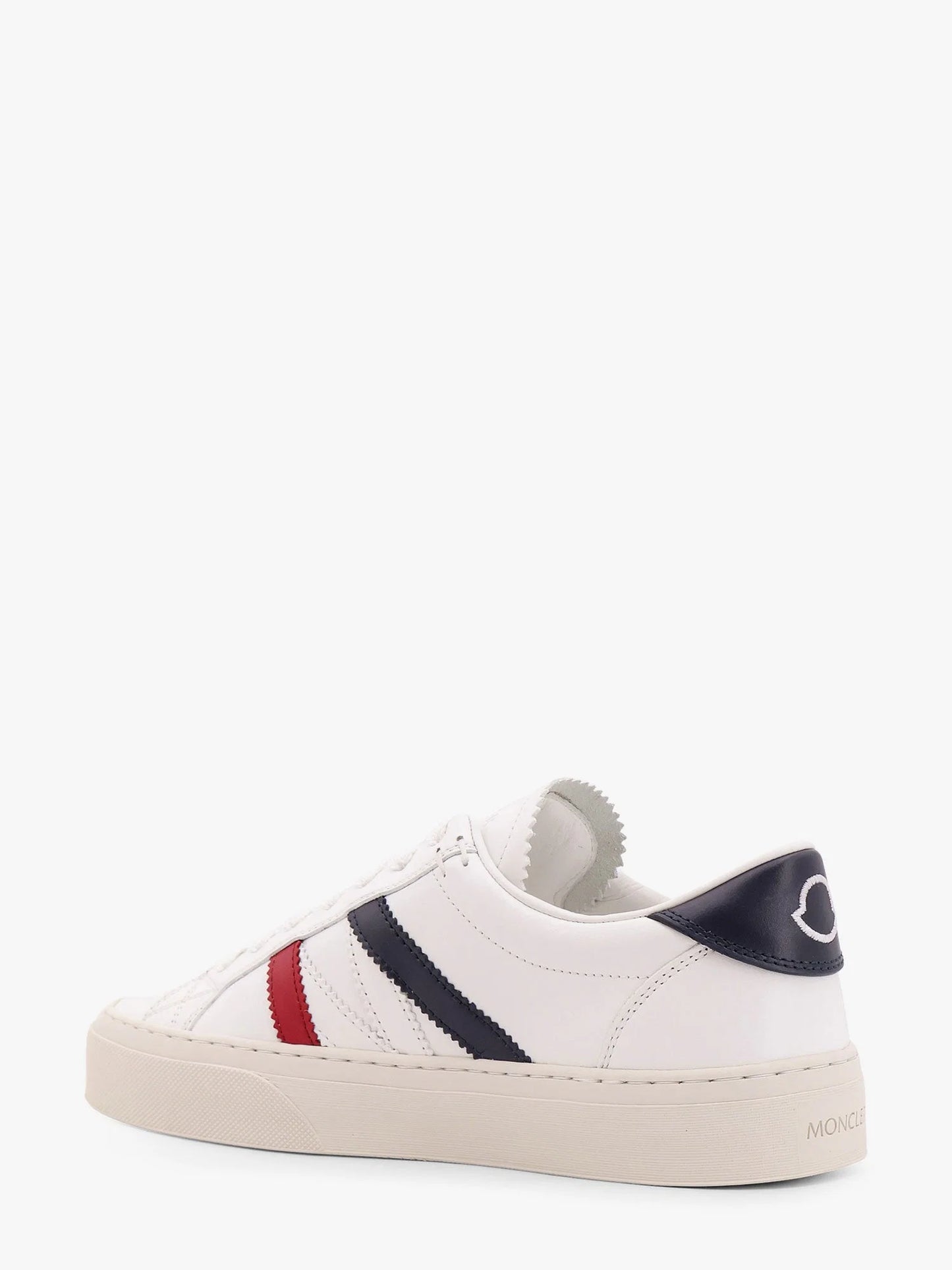 MONCLER - Monaco2 leather sneakers with logo print