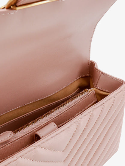 Pinko Love Lady Matelass�� Leather Handbag With Love Birds Buckle