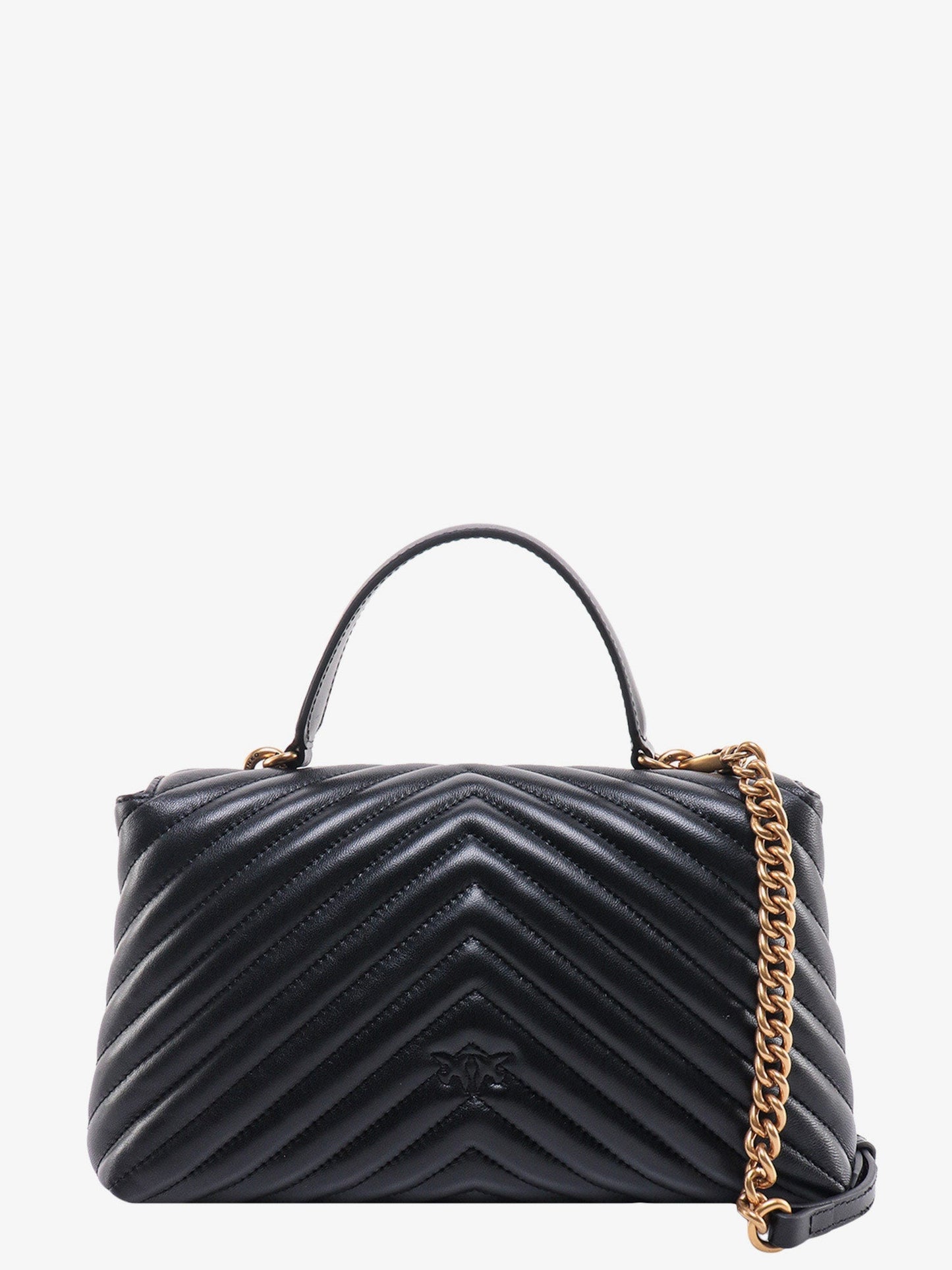 Pinko Love Lady Matelass�� Leather Handbag With Love Birds Buckle