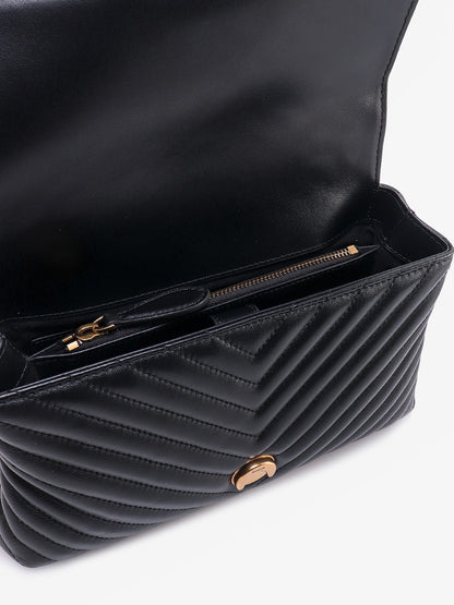 Pinko Love Lady Matelass�� Leather Handbag With Love Birds Buckle