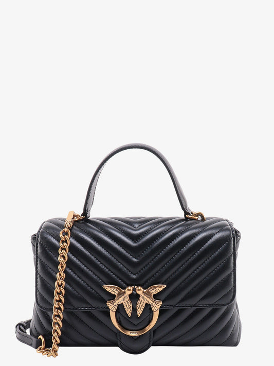 Pinko Love Lady Matelass�� Leather Handbag With Love Birds Buckle