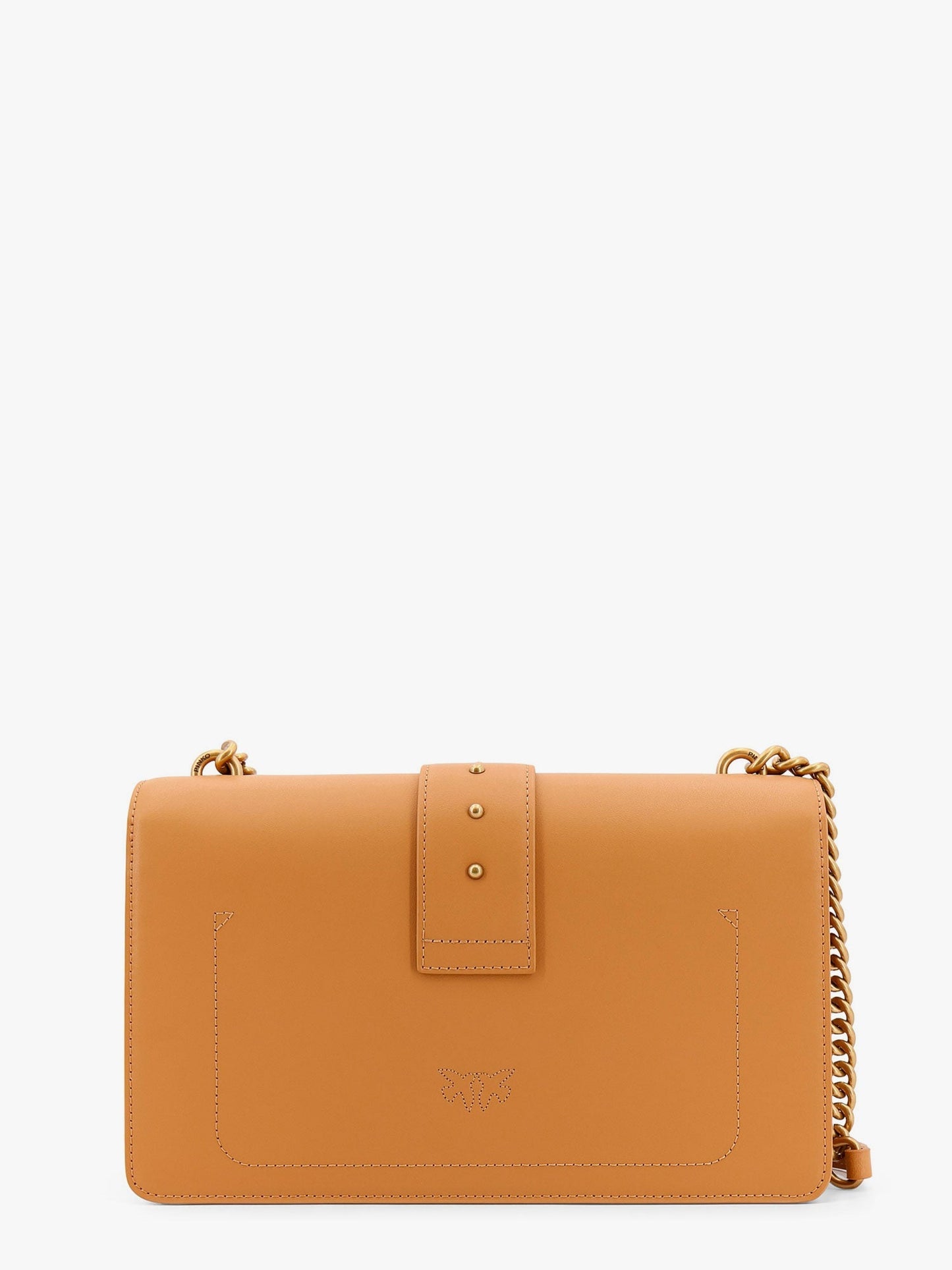 Pinko Leather Shoulder Bag With Love Birds Buckle