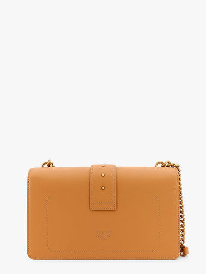 Pinko Leather Shoulder Bag With Love Birds Buckle