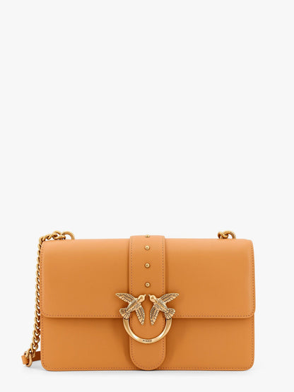 Pinko Leather Shoulder Bag With Love Birds Buckle