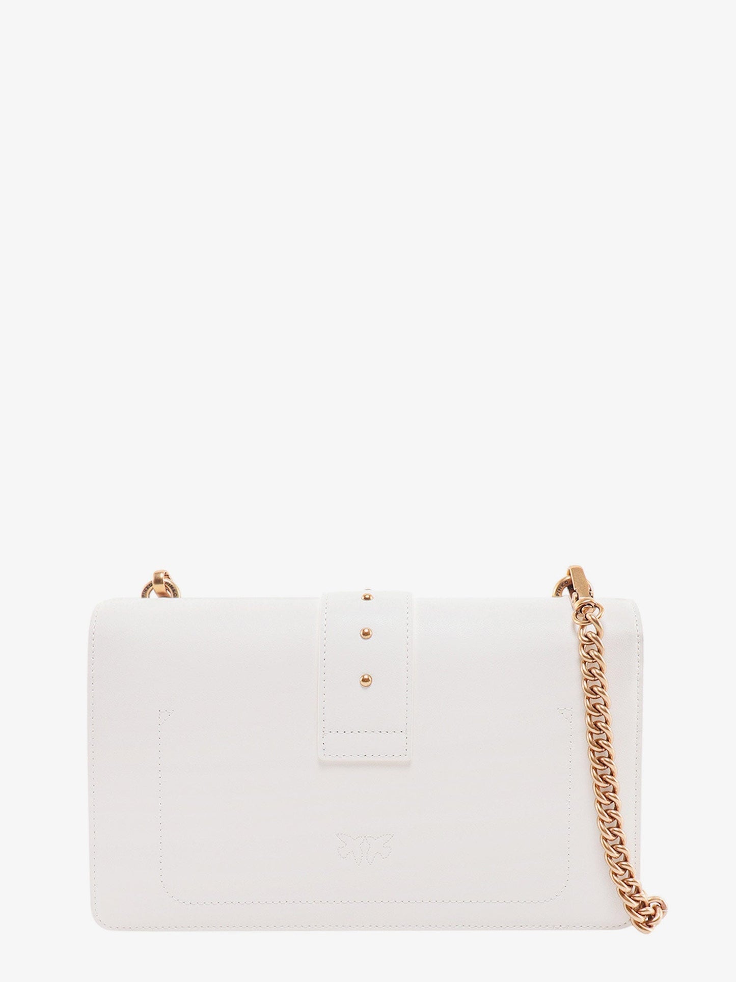 Pinko Leather Shoulder Bag With Love Birds Buckle