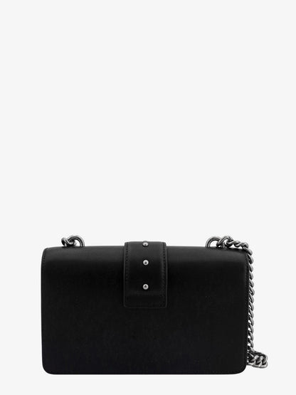 Pinko Leather Shoulder Bag With Love Birds Buckle