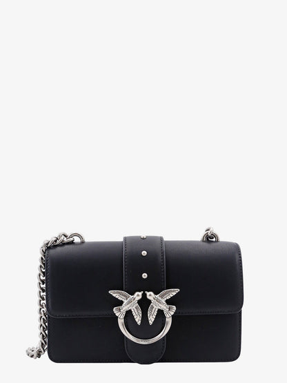 Pinko Leather Shoulder Bag With Iconic Love Birds Buckle
