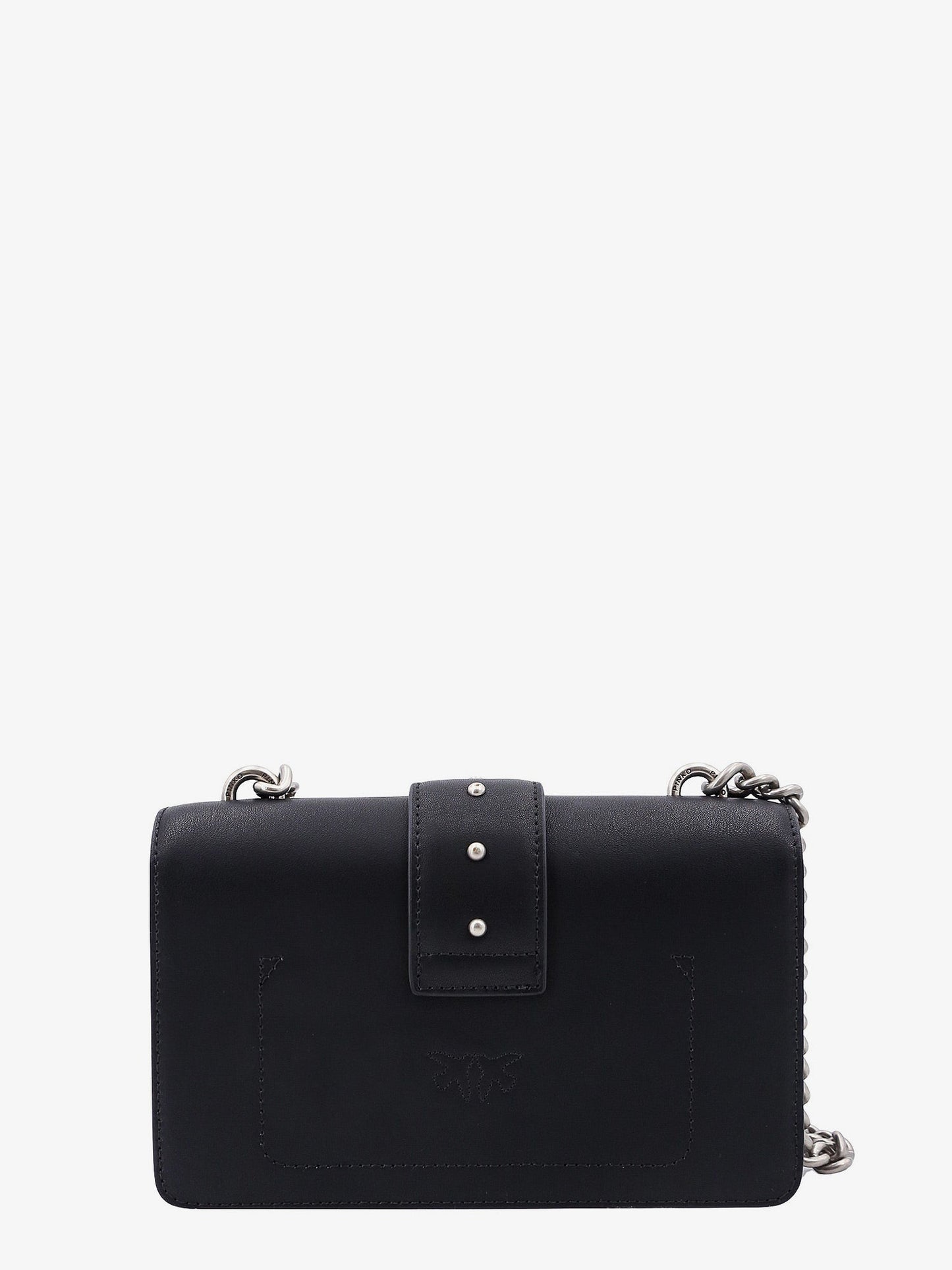 Pinko Leather Shoulder Bag With Iconic Love Birds Buckle