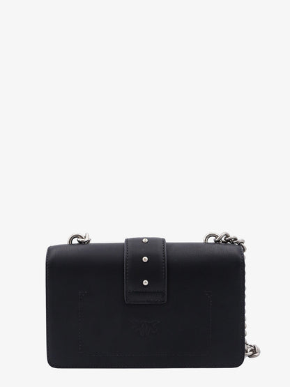 Pinko Leather Shoulder Bag With Iconic Love Birds Buckle