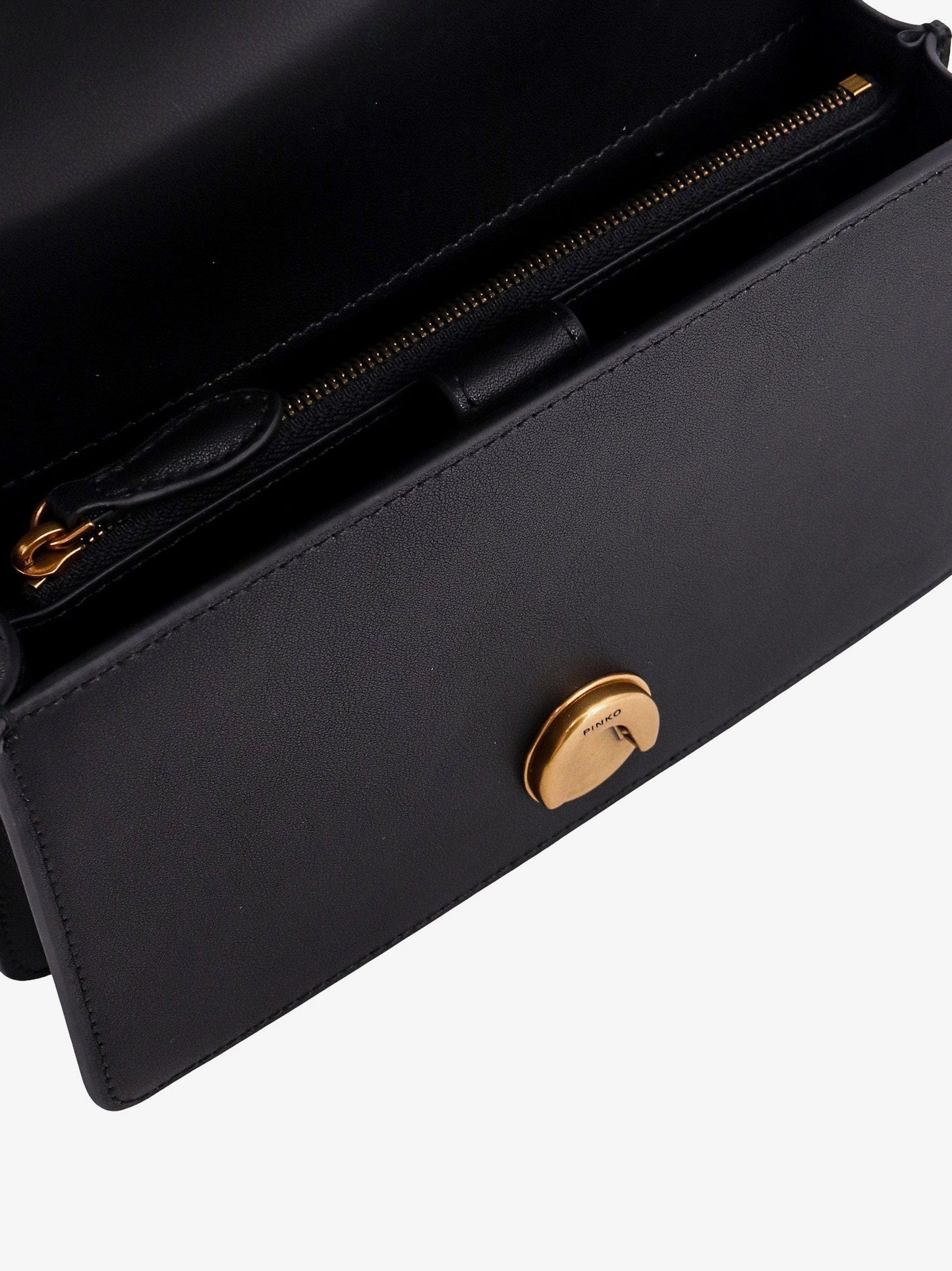 Pinko Leather Shoulder Bag With Iconic Love Birds Buckle