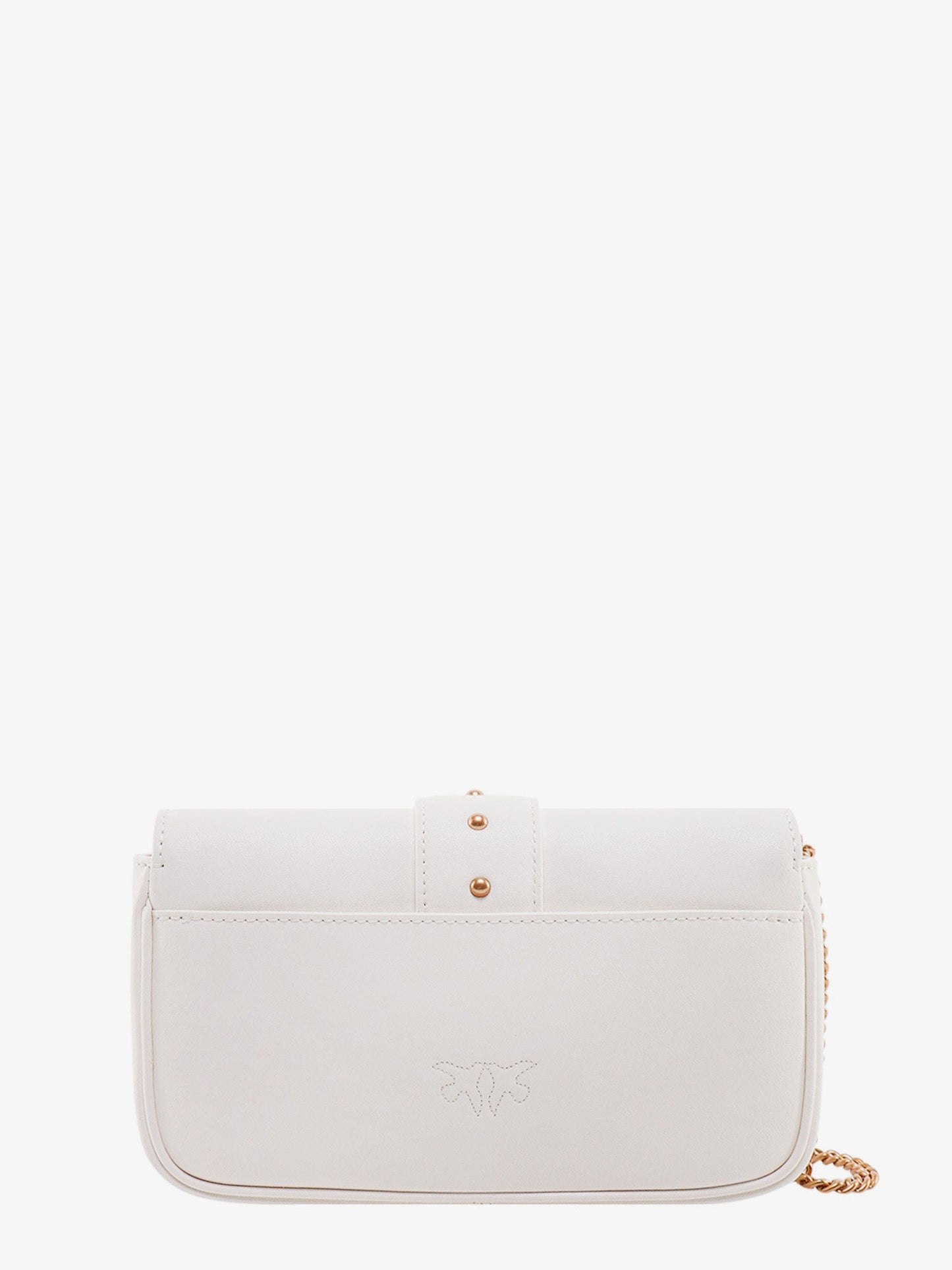 Pinko Love One Pocket Leather Shoulder Bag With Love Birds Buckle