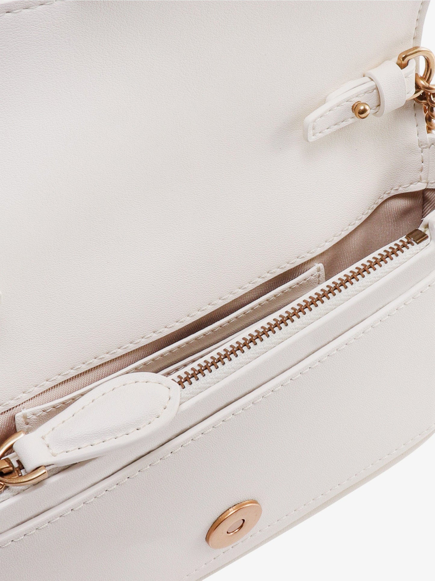 Pinko Love One Pocket Leather Shoulder Bag With Love Birds Buckle