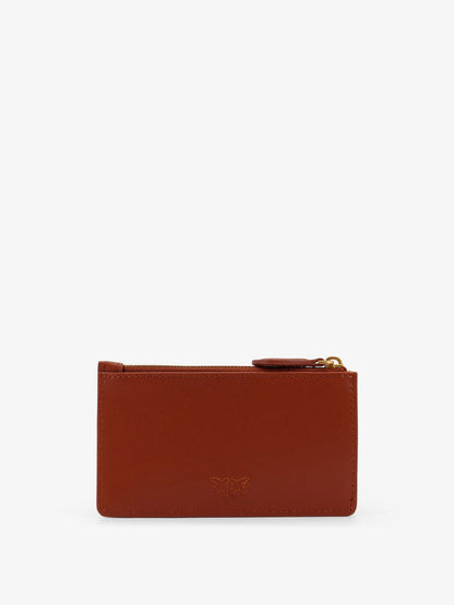 Pinko Leather Wallet With Love Birds Logo