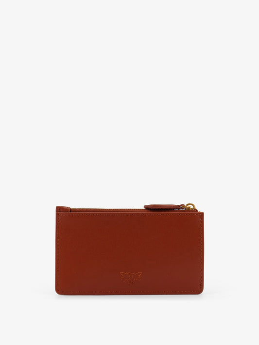 Pinko Leather Wallet With Love Birds Logo