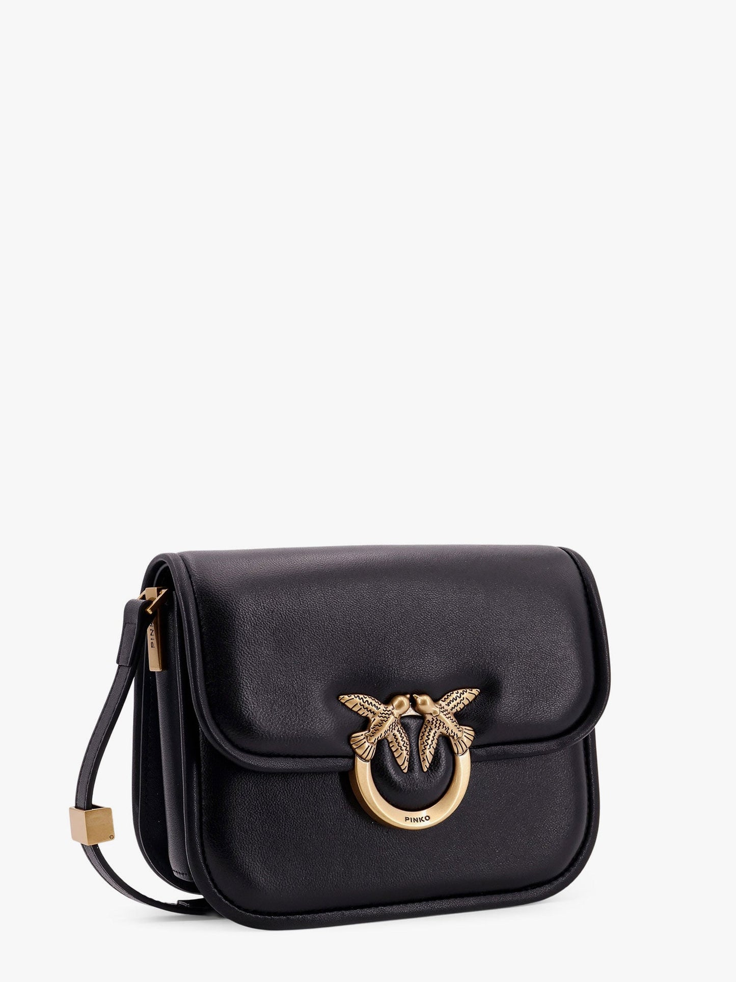 Pinko Love Box Leather Crossbody Bag