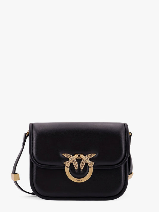 Pinko Love Box Leather Crossbody Bag