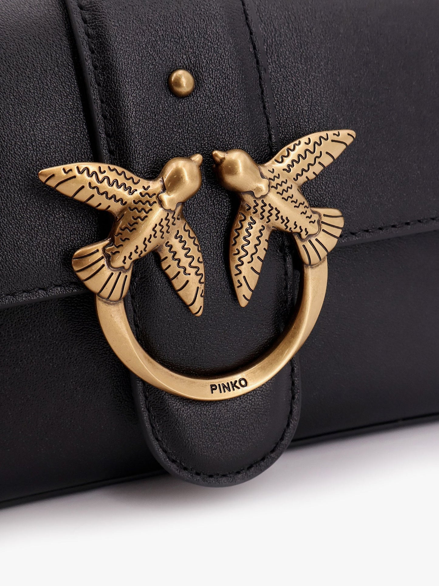 Pinko Love One Mini Leather Shoulder Bag
