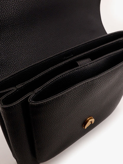 Pinko Leather Shoulder Bag With Metal Love Birds Buckle