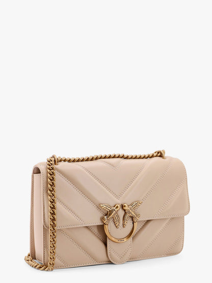 Pinko Love One Classic Matelass�� Leather Shoulder Bag With Love Birds Buckle