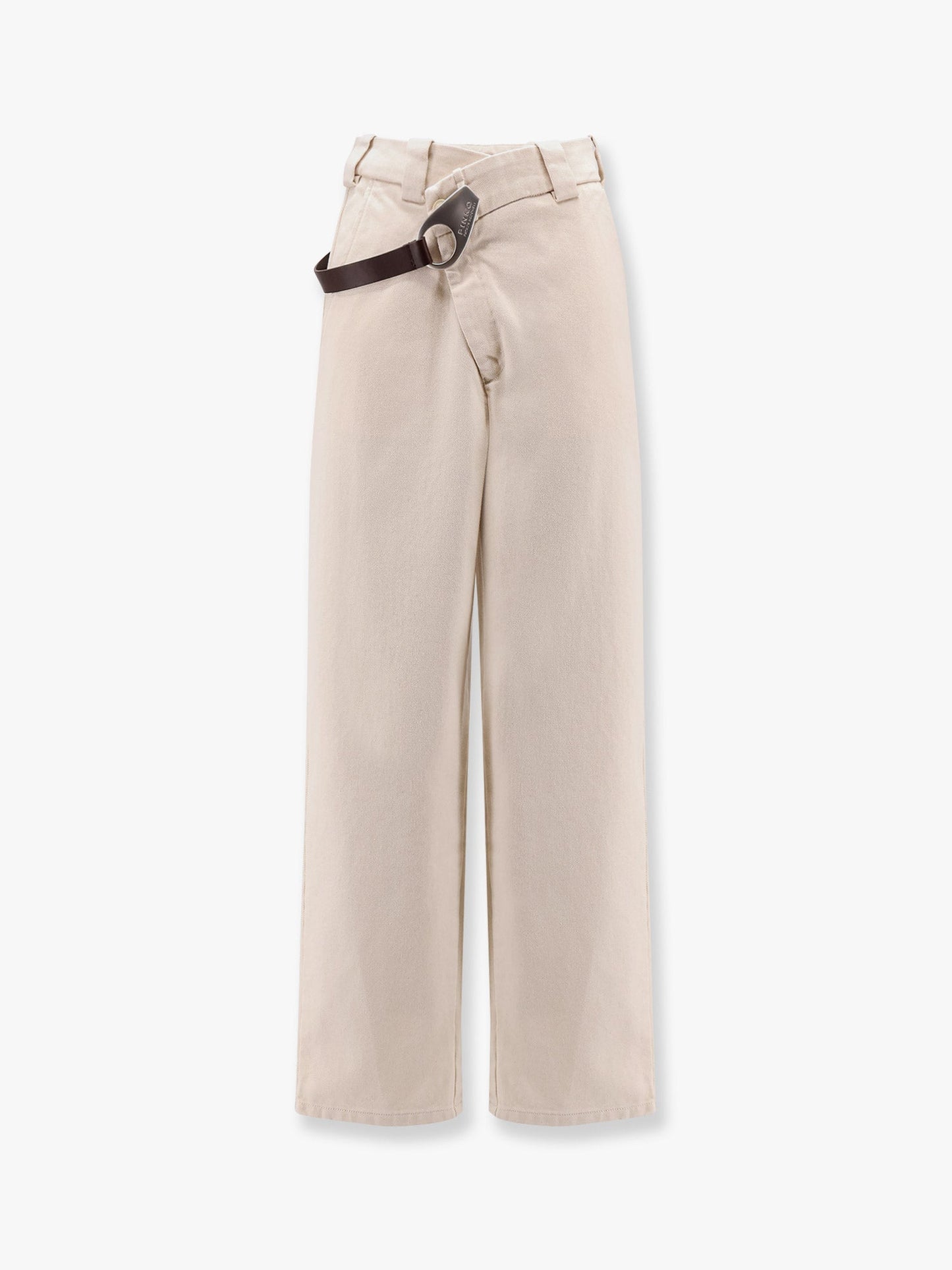 Pinko Reimagine By Pinko X Patrick Mc Dowell Cotton Trousers With Crossover And Belt