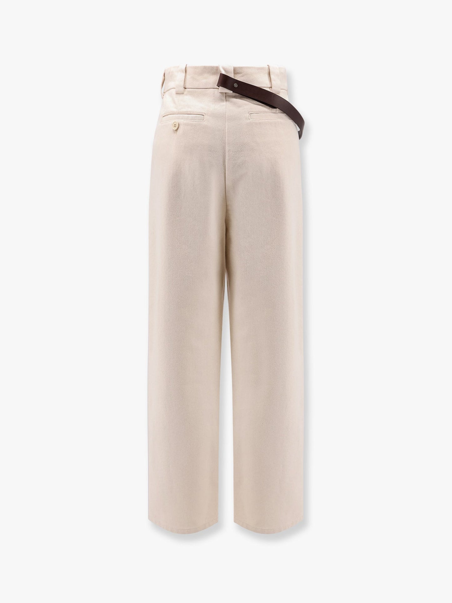 Pinko Reimagine By Pinko X Patrick Mc Dowell Cotton Trousers With Crossover And Belt