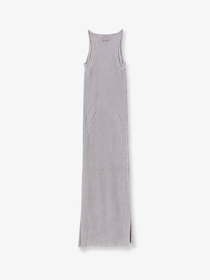 Pinko Nelson Viscose And Metallised Fibre Long Dress