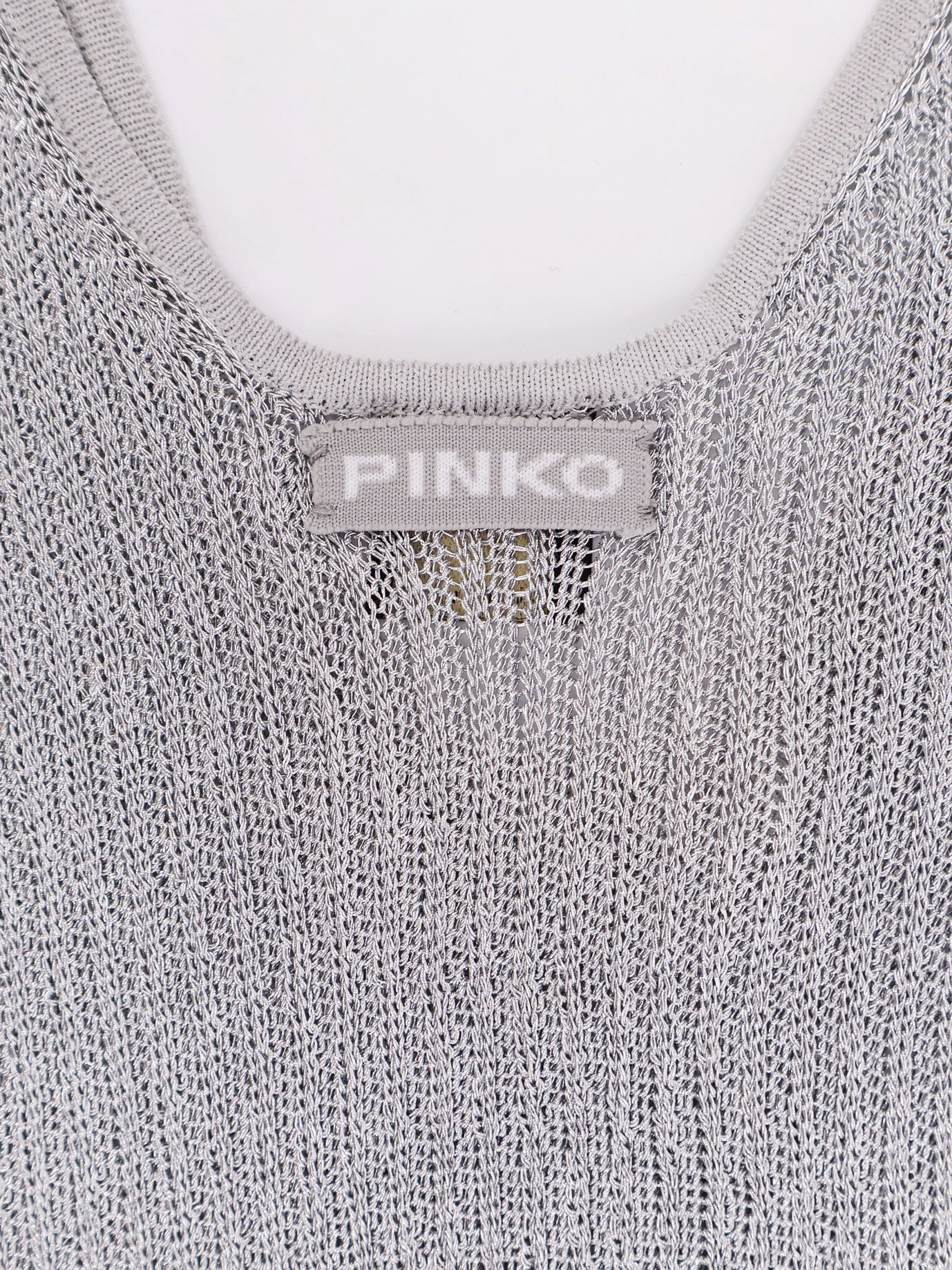 Pinko Noha Viscose And Metallized Fibre Tank Top