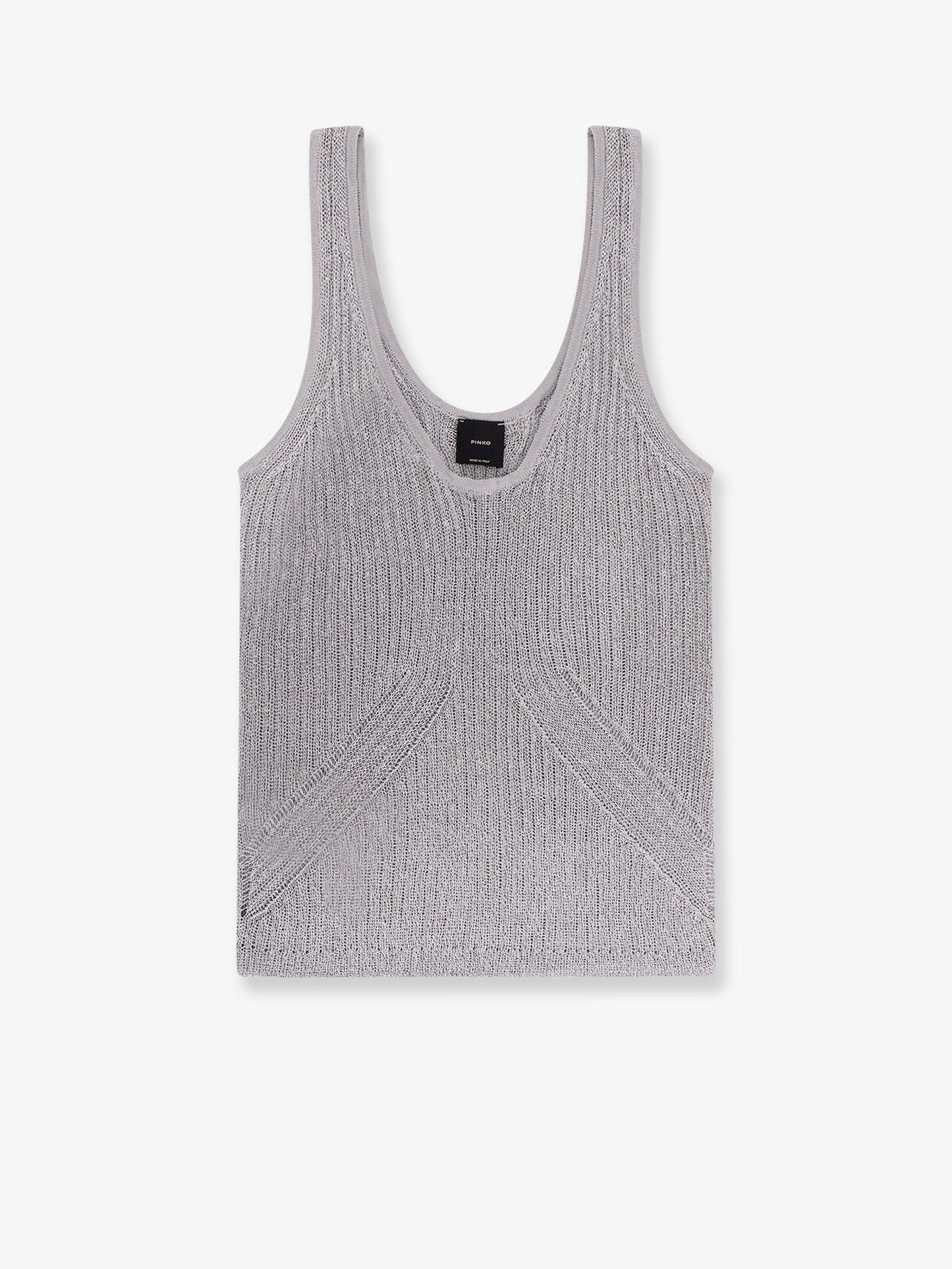 Pinko Noha Viscose And Metallized Fibre Tank Top