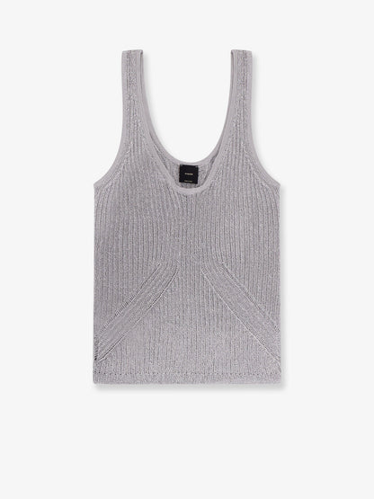 Pinko Noha Viscose And Metallized Fibre Tank Top