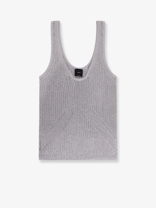 Pinko Noha Viscose And Metallized Fibre Tank Top