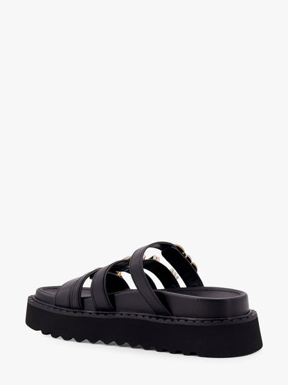 Pinko Leather Sandals With Metal Details