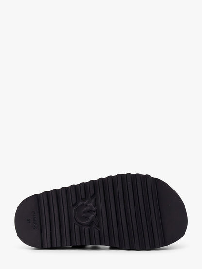 Pinko Leather Sandals With Metal Details