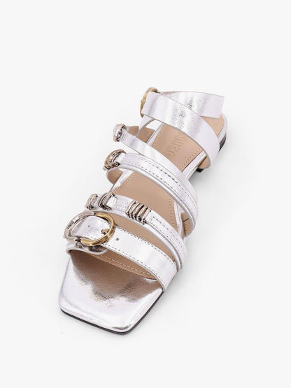 Pinko Laminated Leather Sandals