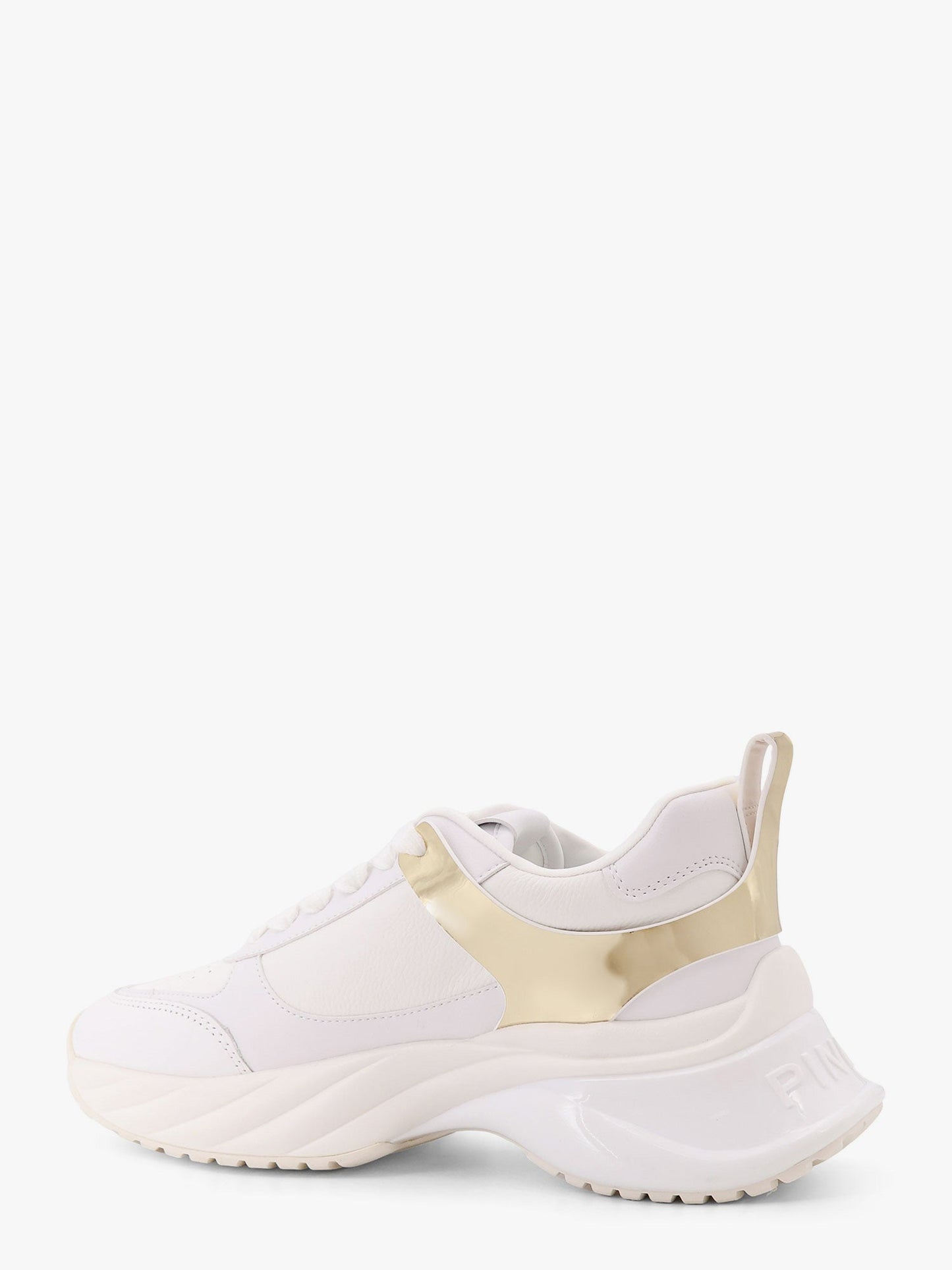 Pinko Ariel 02 Leather Sneakers With Lateral Love Birds Logo