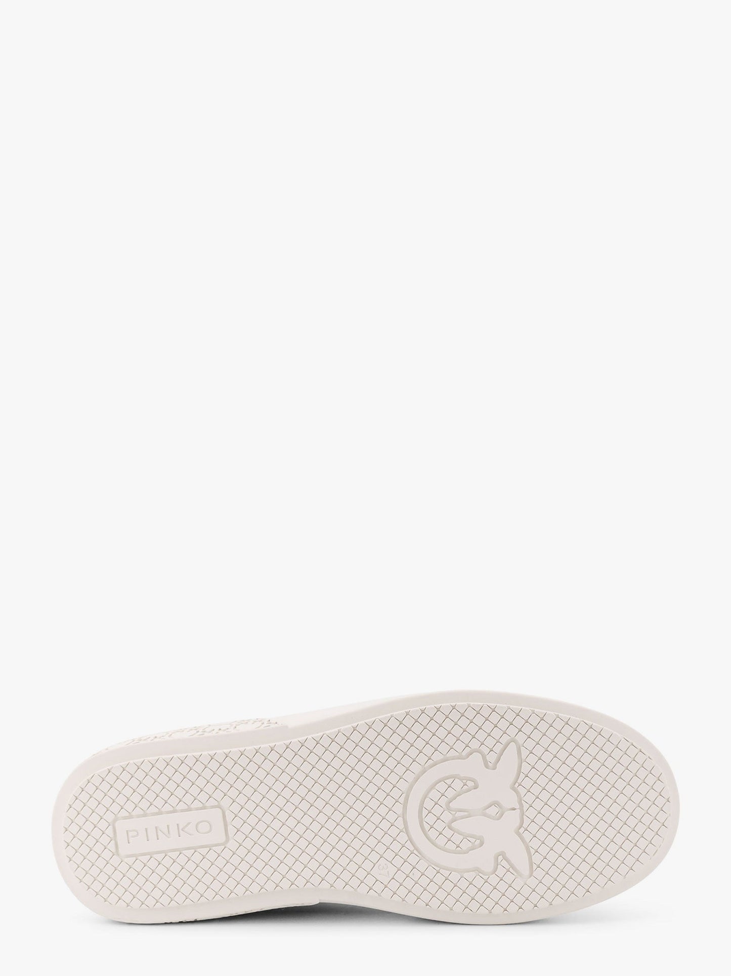 Pinko Yoko 12 Leather Sneakers With Lateral Love Birds Detail
