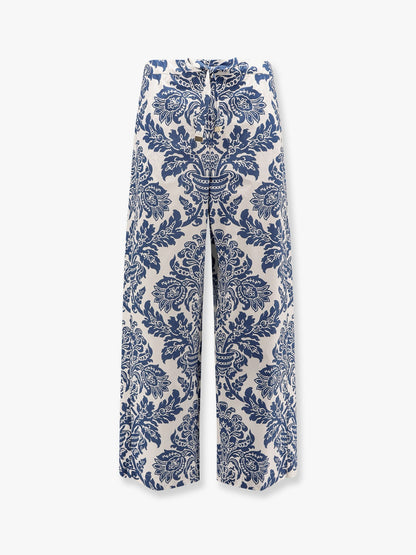 'S Max Mara Merano Cotton Trouser With Floral Print