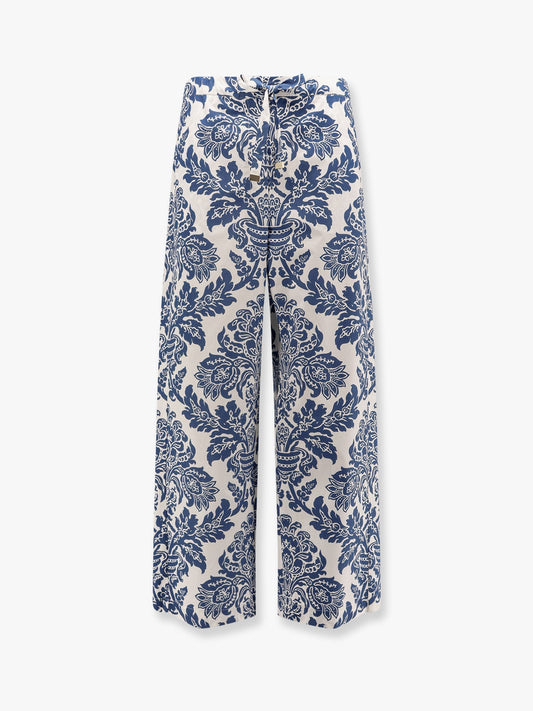 'S Max Mara Merano Cotton Trouser With Floral Print